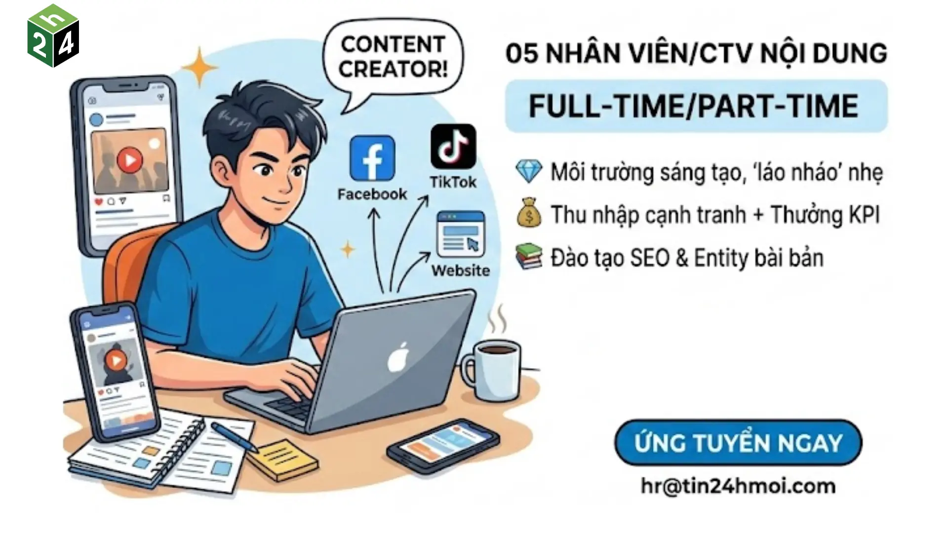 Tuyển dụng tin24hmoi