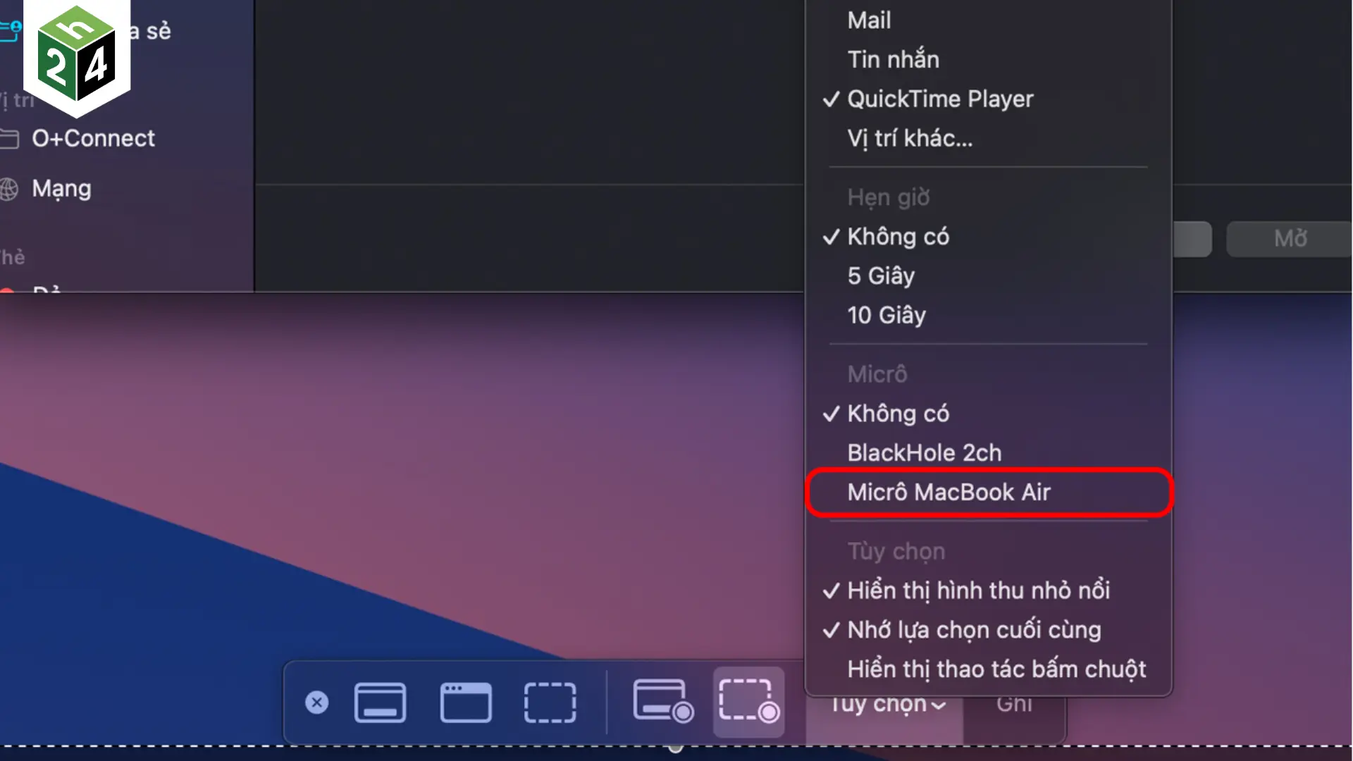 Cách quay màn hình Macbook