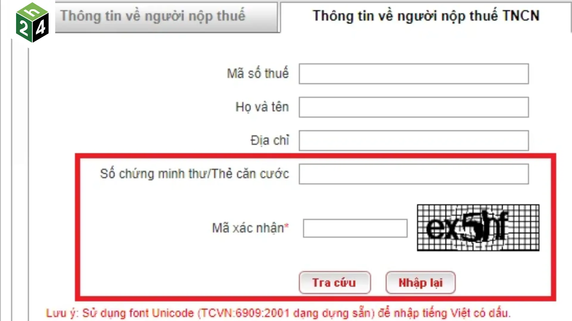 Tra cứu trực tiếp tại Tổng cục Thuế (Dữ liệu gốc)